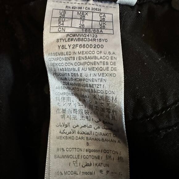 Guess Overdye Black 1981 Cutoff Denim Jean Shorts Raw Edge NWT 80s size 26 - Picture 13 of 16